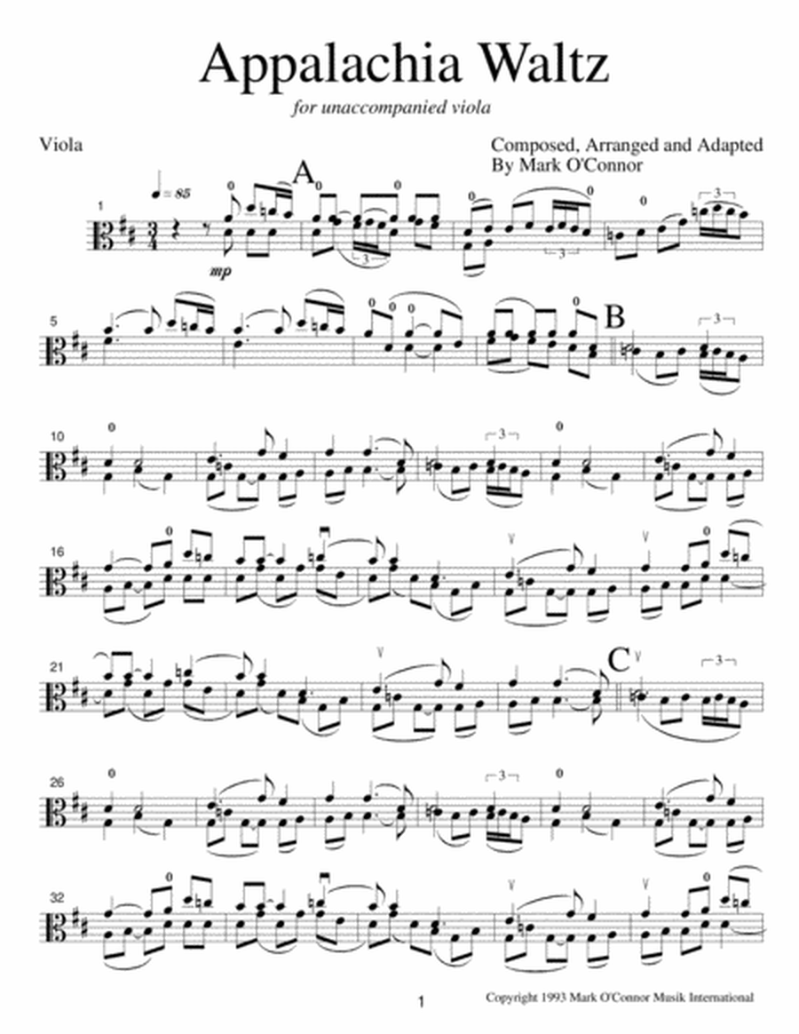 Appalachia Waltz (unaccompanied viola)
