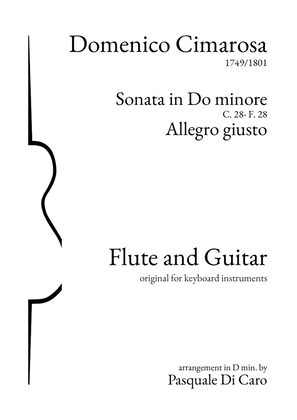 Sonata in C minor, Allegro giusto, C. 28, F. 28_Flute and Guitar (in D minor).