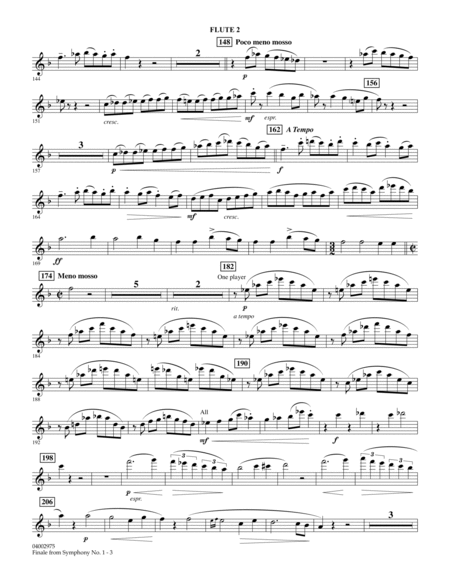 Finale from Symphony No. 1 - Flute 2