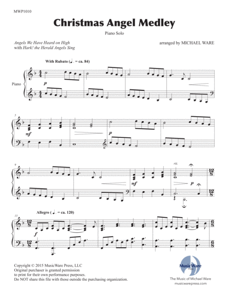 Christmas Angel Medley (solo piano) image number null
