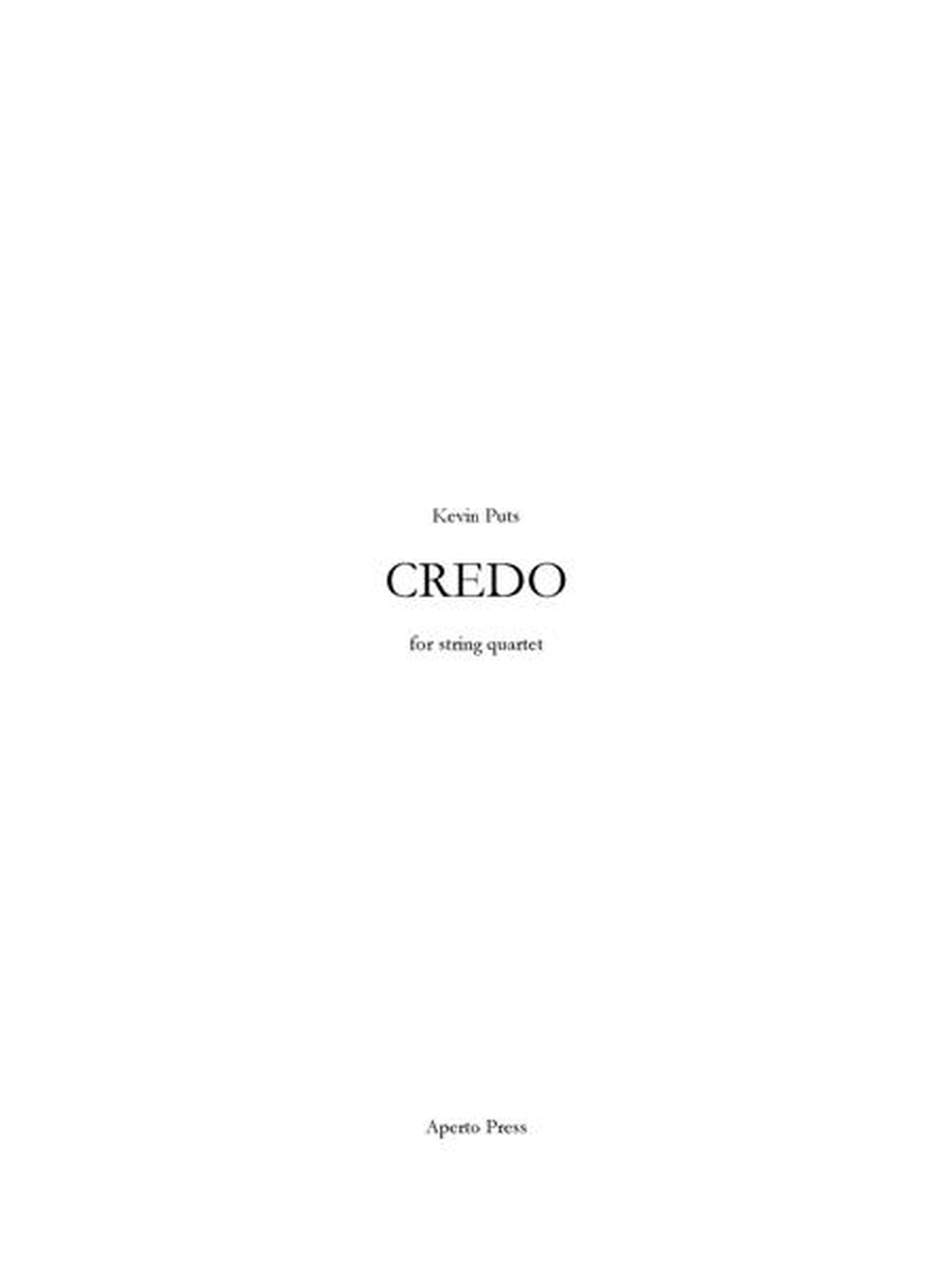 Credo (score and parts)