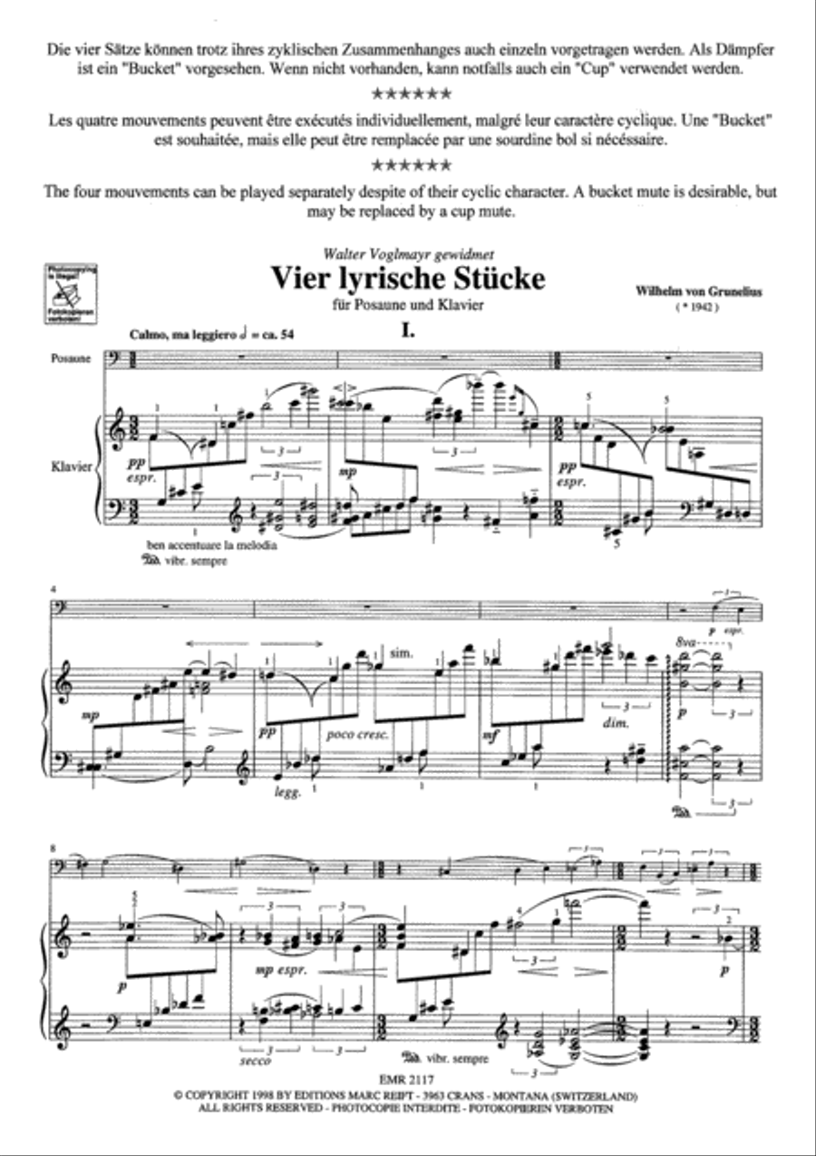 4 Lyrische Stucke Piano Accompaniment scores gallery preview page 17