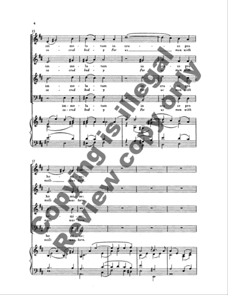 Ave verum Corpus, K. 618 (Jesu, Word of God Incarnate) 4-Part scores gallery preview page 7