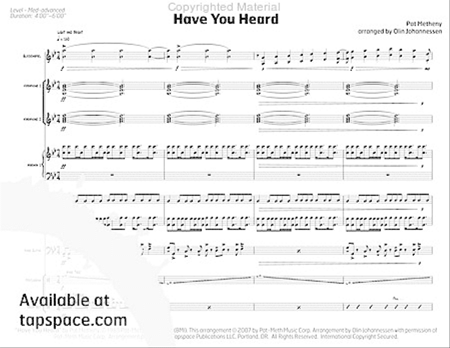 Have You Heard Percussion Ensemble scores gallery preview page 6