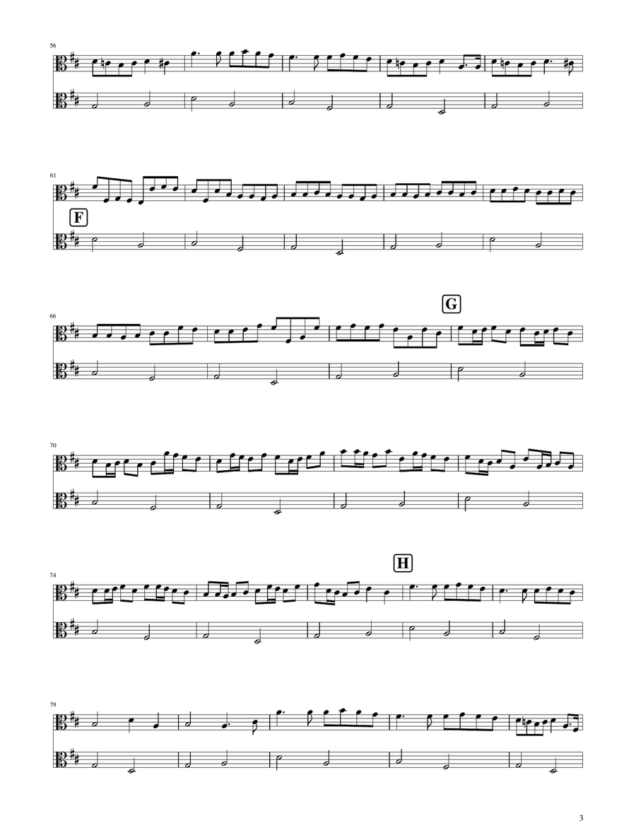 Canon in D - Viola Duet String Duet scores gallery preview page 3