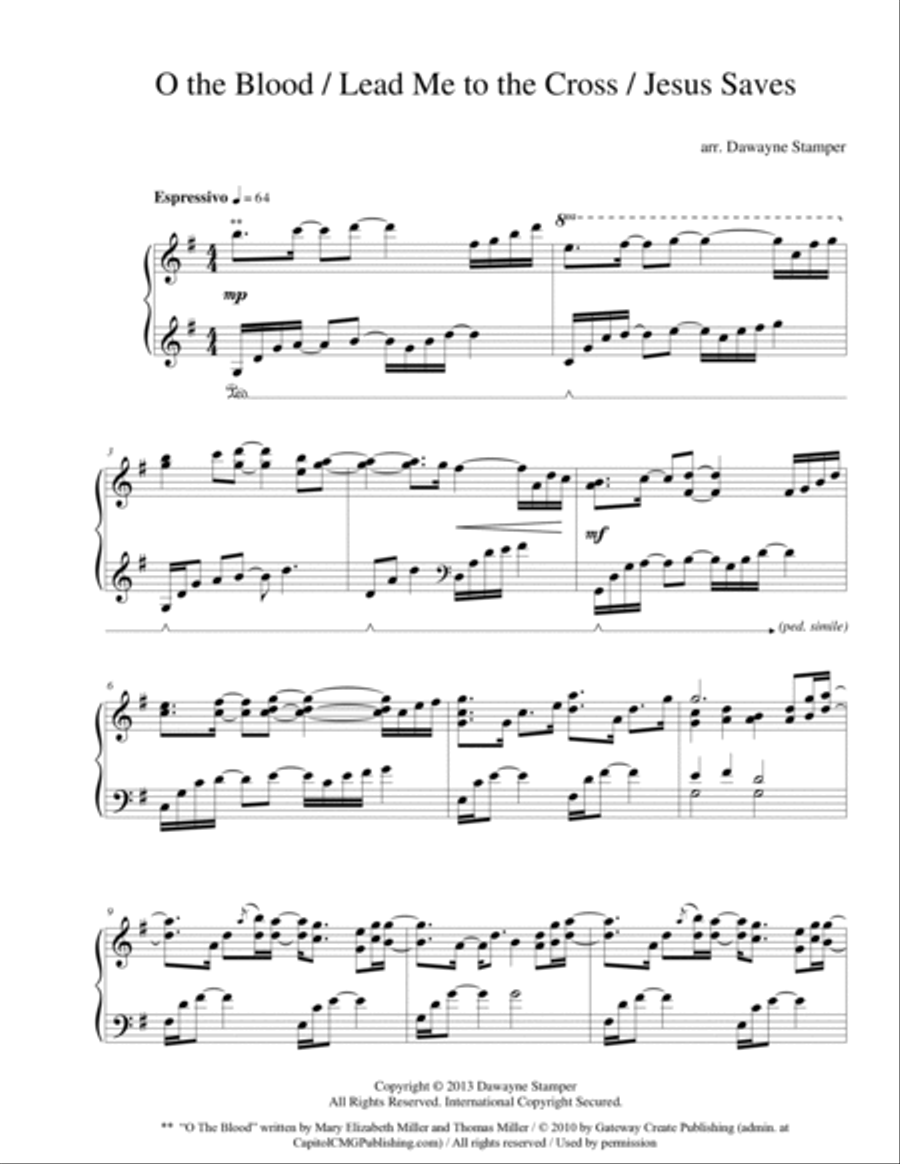 O The Blood O The Blood Piano Solo scores gallery preview page 2