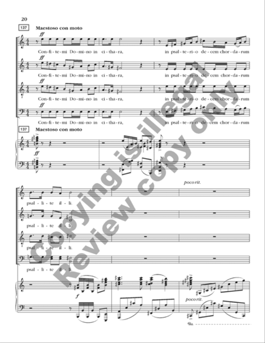Exultate Justi 4-Part scores gallery preview page 35