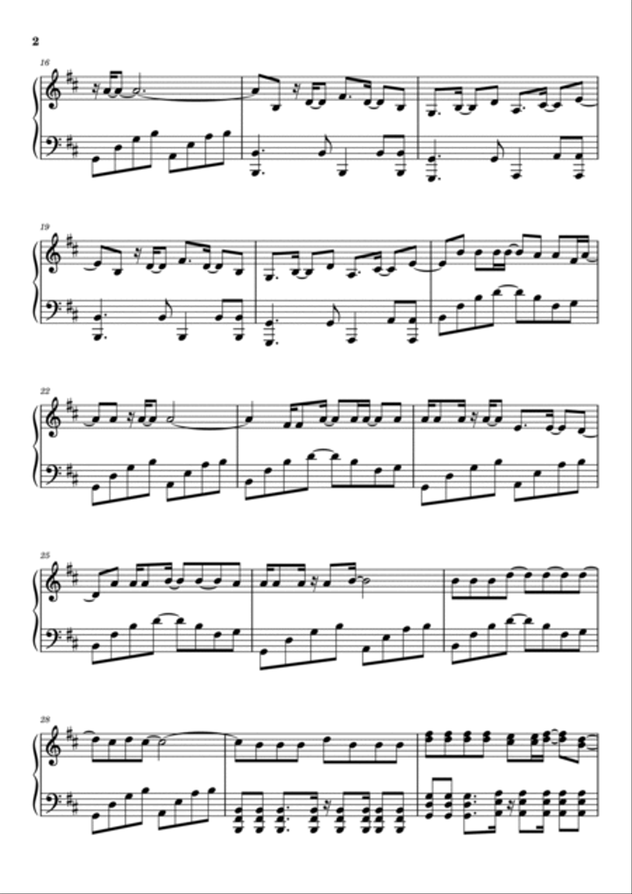 Kryptonite Piano Solo scores gallery preview page 2