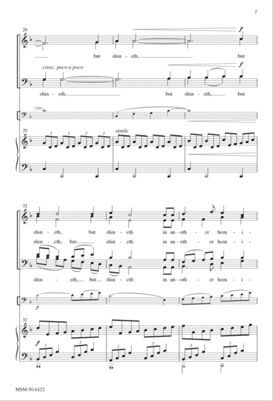 Yet She Doth Shine 4-Part scores gallery preview page 6