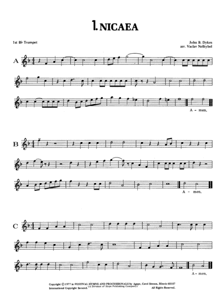 Festival Hymns and Processionals (Bk 1) 1st B-flat Trumpet