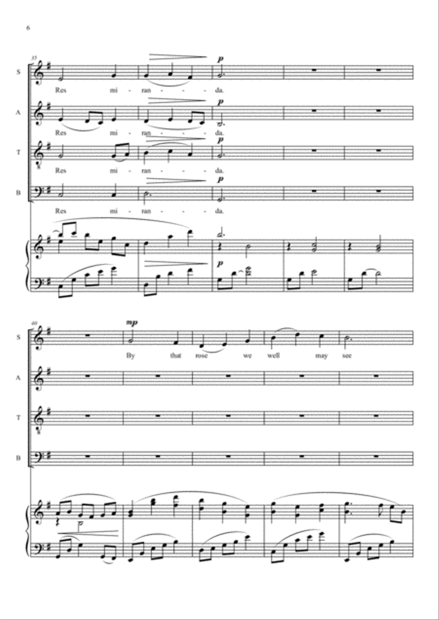 There Is No Rose There Is No Rose 4-Part scores gallery preview page 6
