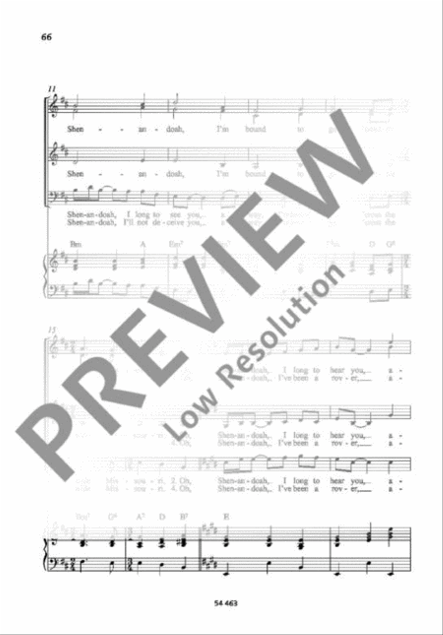 Oh Shenandoah A Cappella scores gallery preview page 3