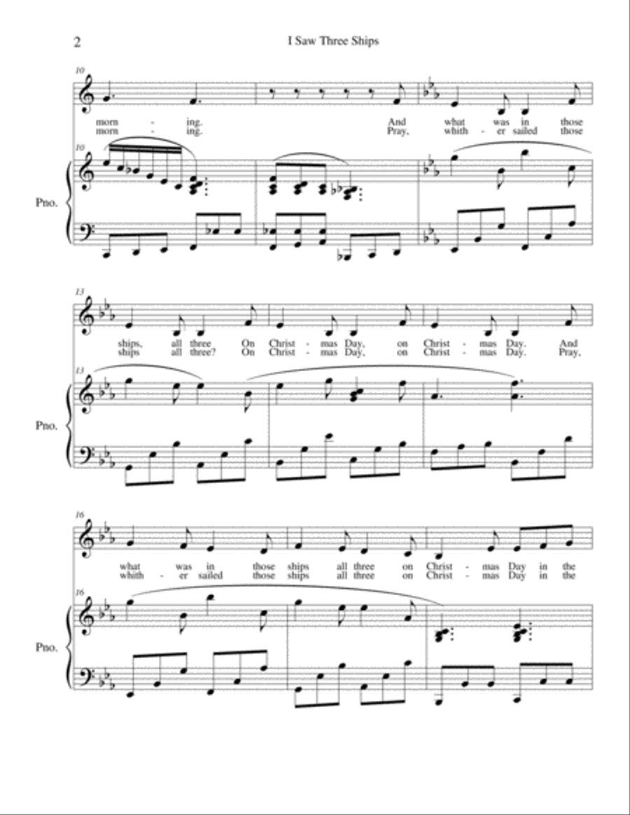 I Saw Three Ships Small Ensemble scores gallery preview page 2