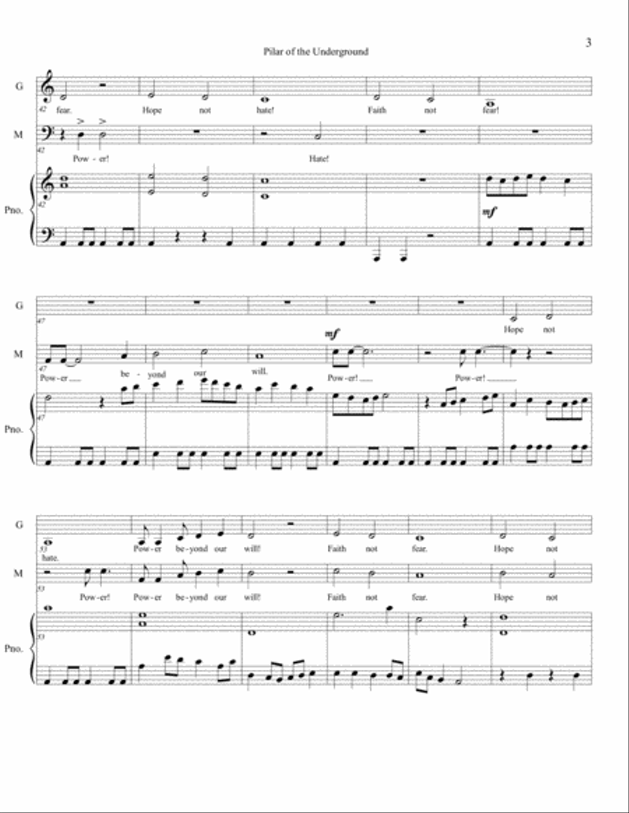Pilar of the Underground for Voice and Piano from Libertaria Opera Piano Accompaniment scores gallery preview page 3