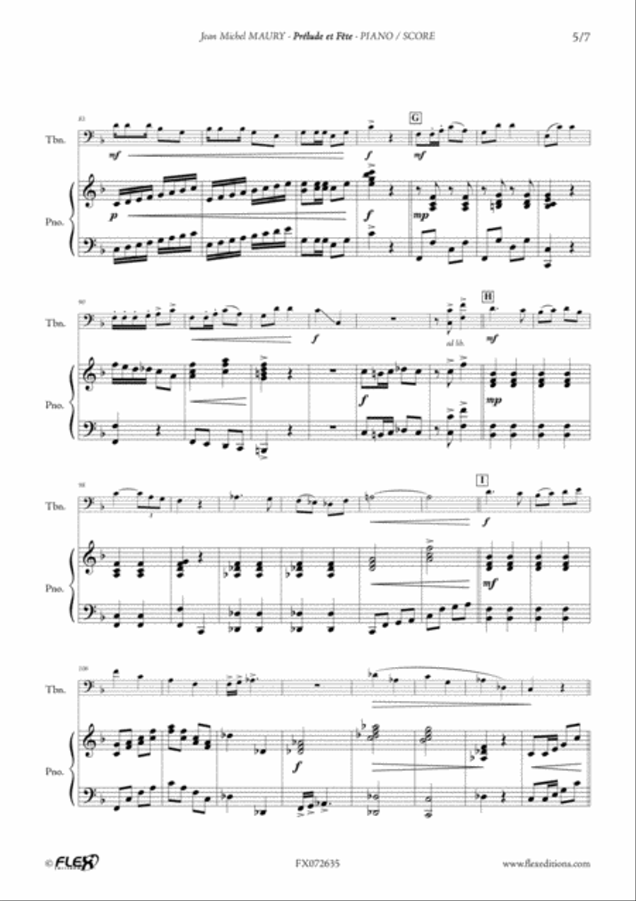 Prelude et Fete Piano Accompaniment scores gallery preview page 5