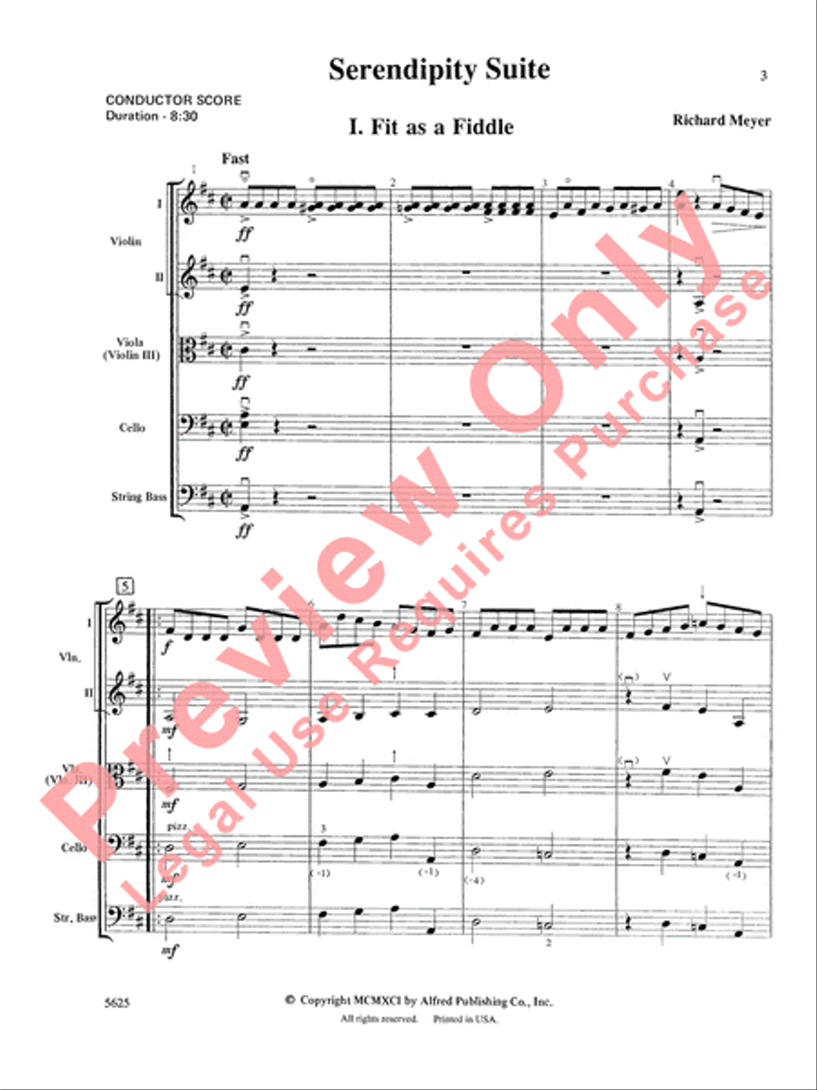 Serendipity Suite String Orchestra scores gallery preview page 4