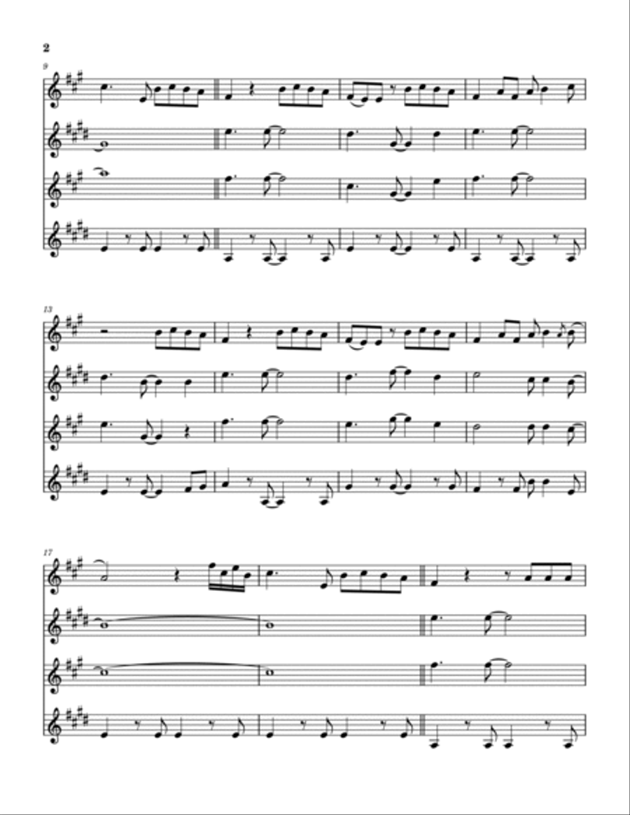 One You Love Saxophone Quartet scores gallery preview page 3