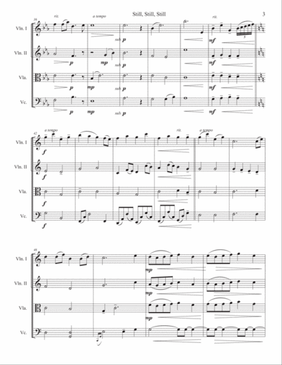 Still, Still, Still - String Quartet String Quartet scores gallery preview page 3