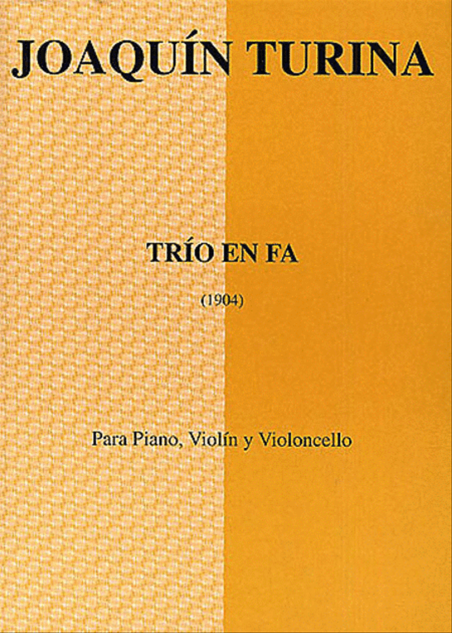 Joaquin Turina: Trio En Fa Piano Trio scores gallery preview page 1