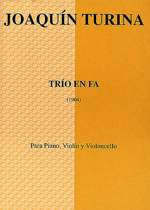 Book cover for Joaquin Turina: Trio En Fa