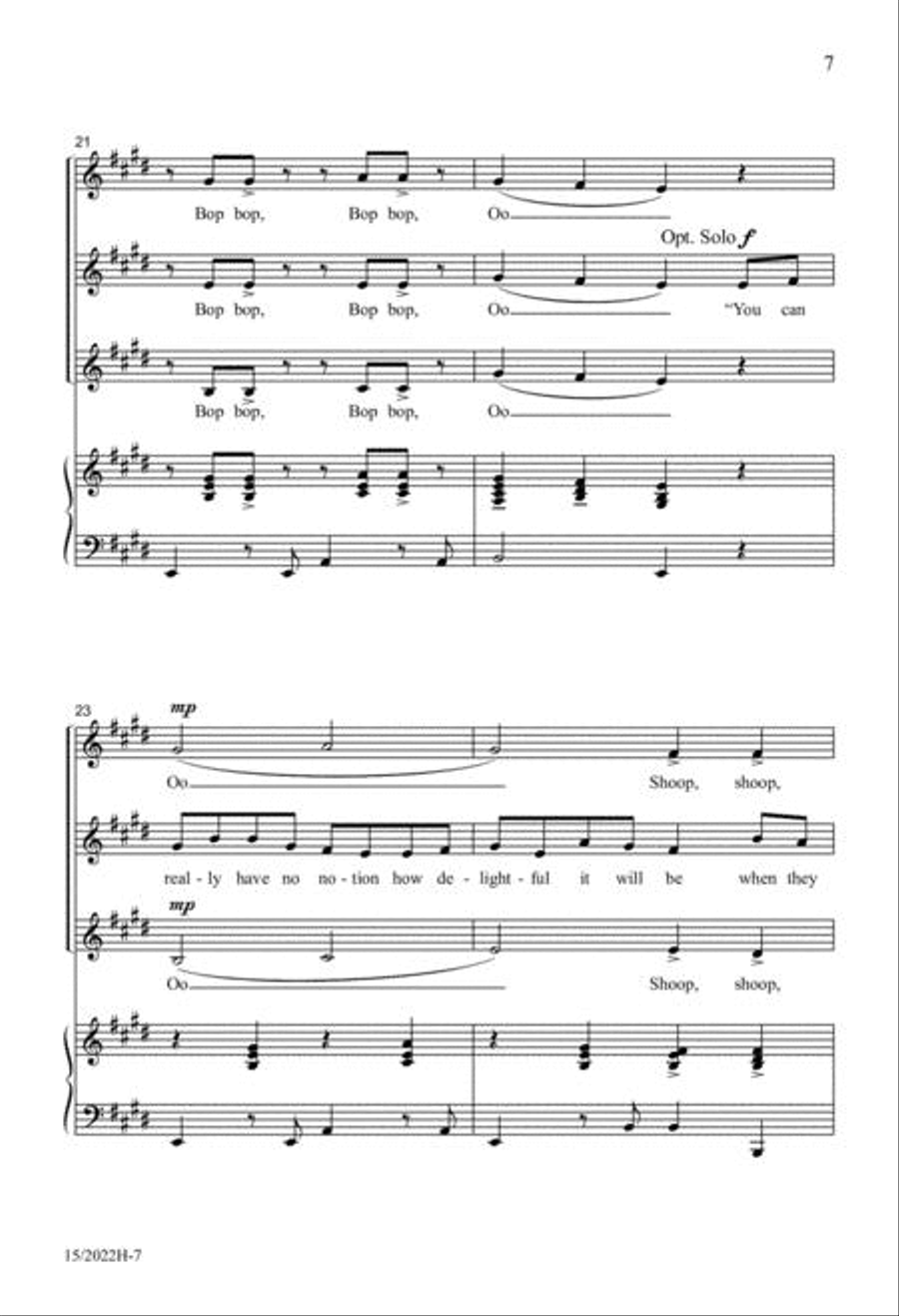 Won't You Join the Dance? SSA scores gallery preview page 6