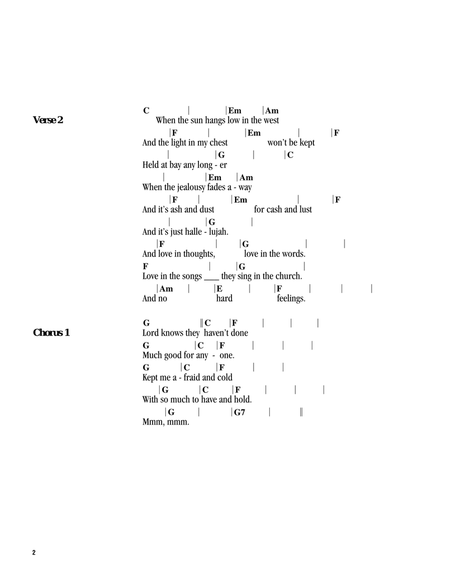 No Hard Feelings Acoustic Guitar scores gallery preview page 2