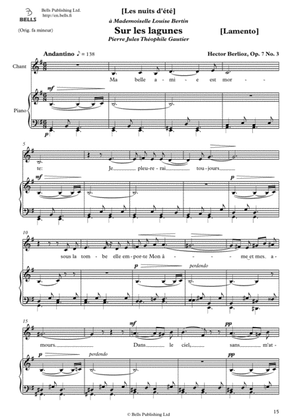 Book cover for Sur les lagunes (Lamento), Op. 7 No. 3 (E minor)