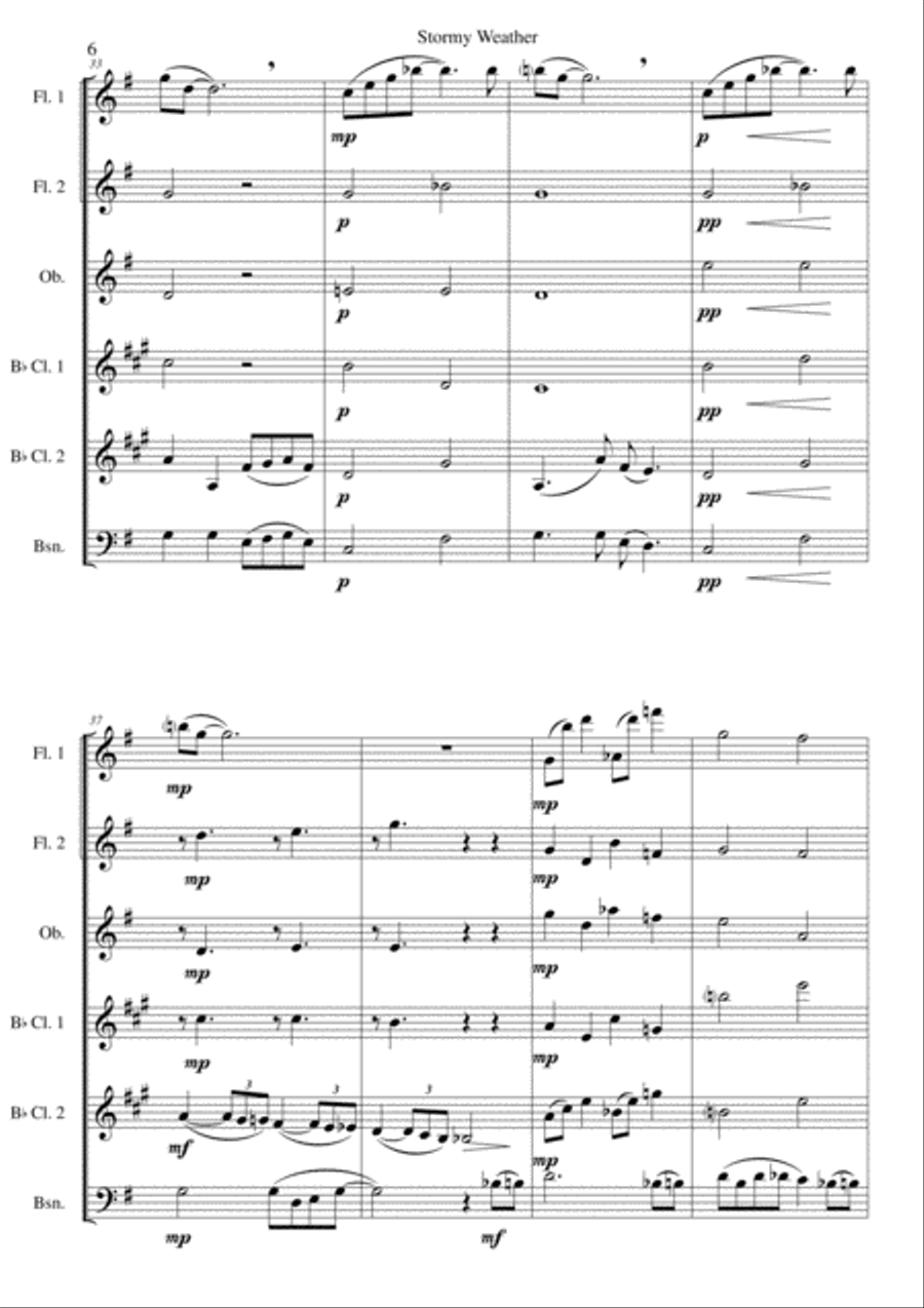 Stormy Weather Stormy Weather Woodwind Ensemble scores gallery preview page 6