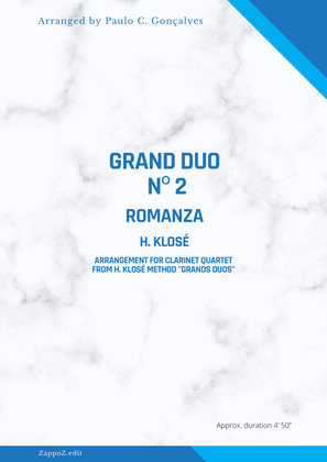 Book cover for GRAND DUO Nº 2 ROMANZA com variazione - H. KLOSÉ