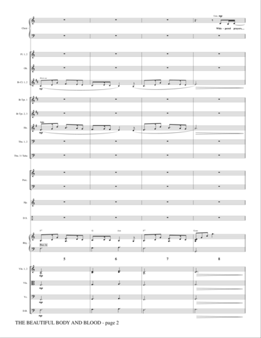 The Beautiful Body And Blood - Full Score Choir scores gallery preview page 2