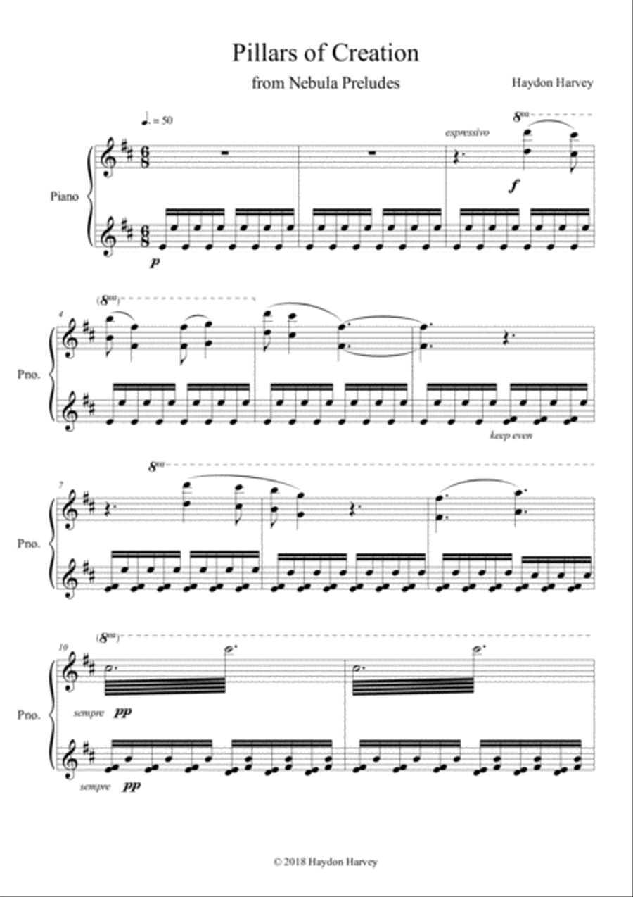 Pillars of Creation Piano Solo scores gallery preview page 1