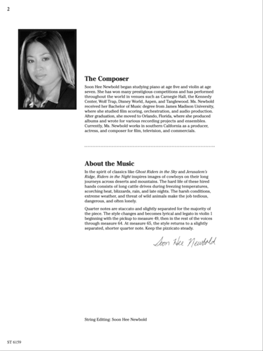 Riders in the Night (Life of a Cowboy): Score String Orchestra scores gallery preview page 2