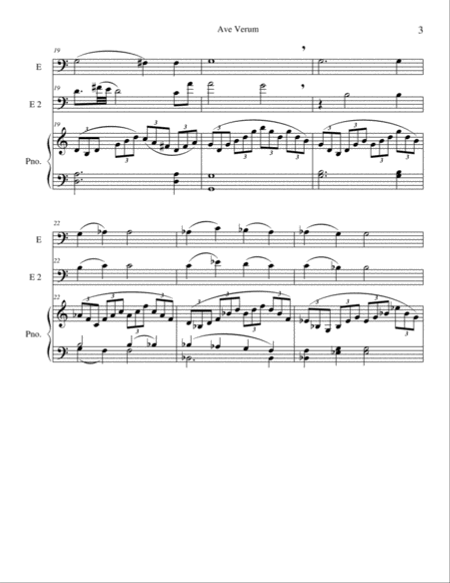 Mozart - Ave Verum Mozart - Ave Verum Brass Ensemble scores gallery preview page 3