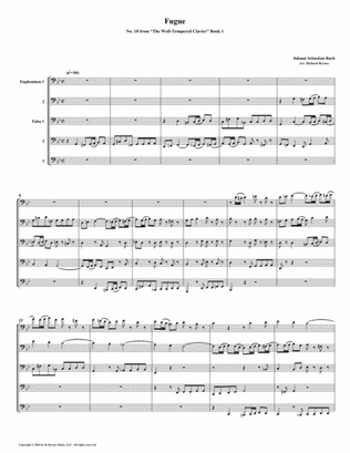 Fugue 18 from Well-Tempered Clavier, Book 1 (Euphonium-Tuba Quintet)