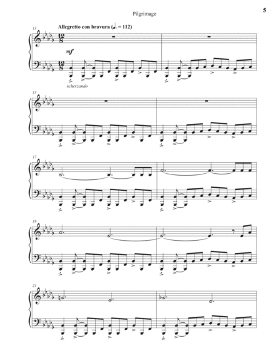 Pilgrimage Piano Solo scores gallery preview page 5
