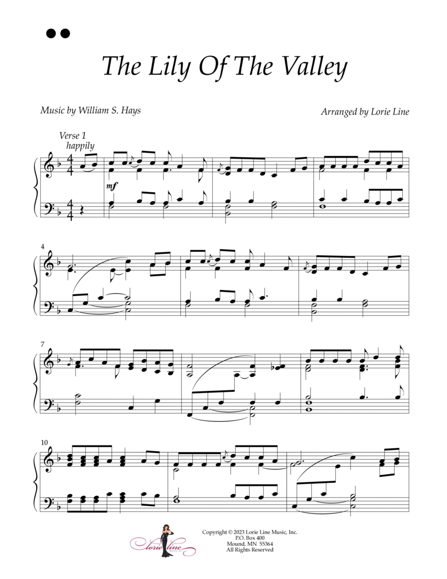 The Lily Of The Valley Piano Solo scores gallery preview page 1
