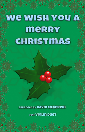 Book cover for We Wish You a Merry Christmas, Jazz Style, for Violin Duet
