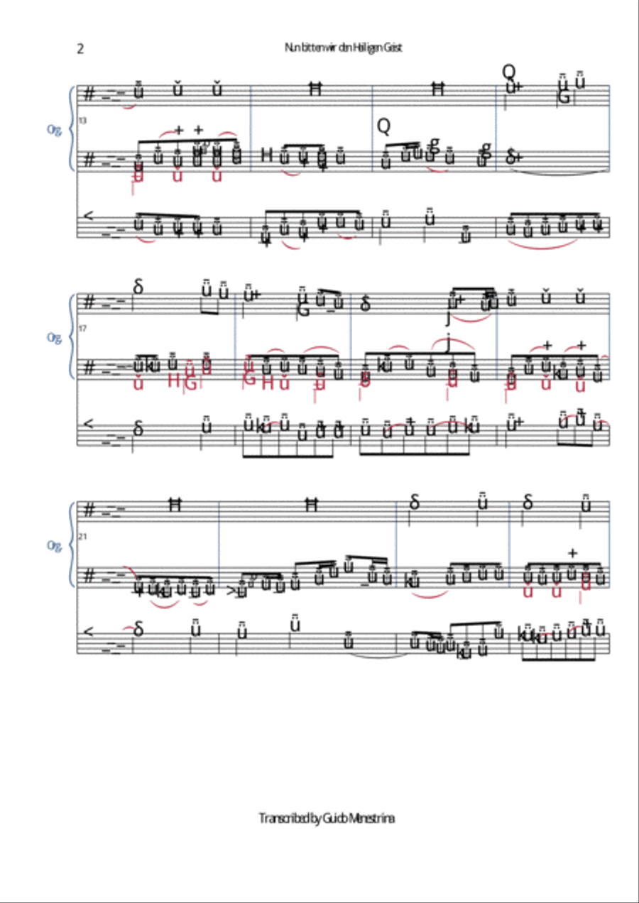Johann Christoph Oley - Nun bitten wir den heiligen Geist Organ Solo scores gallery preview page 3