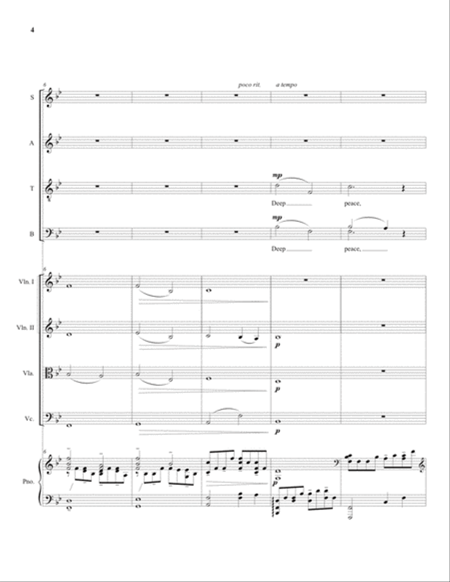 Deep Peace - Full Score and Parts Cello scores gallery preview page 5