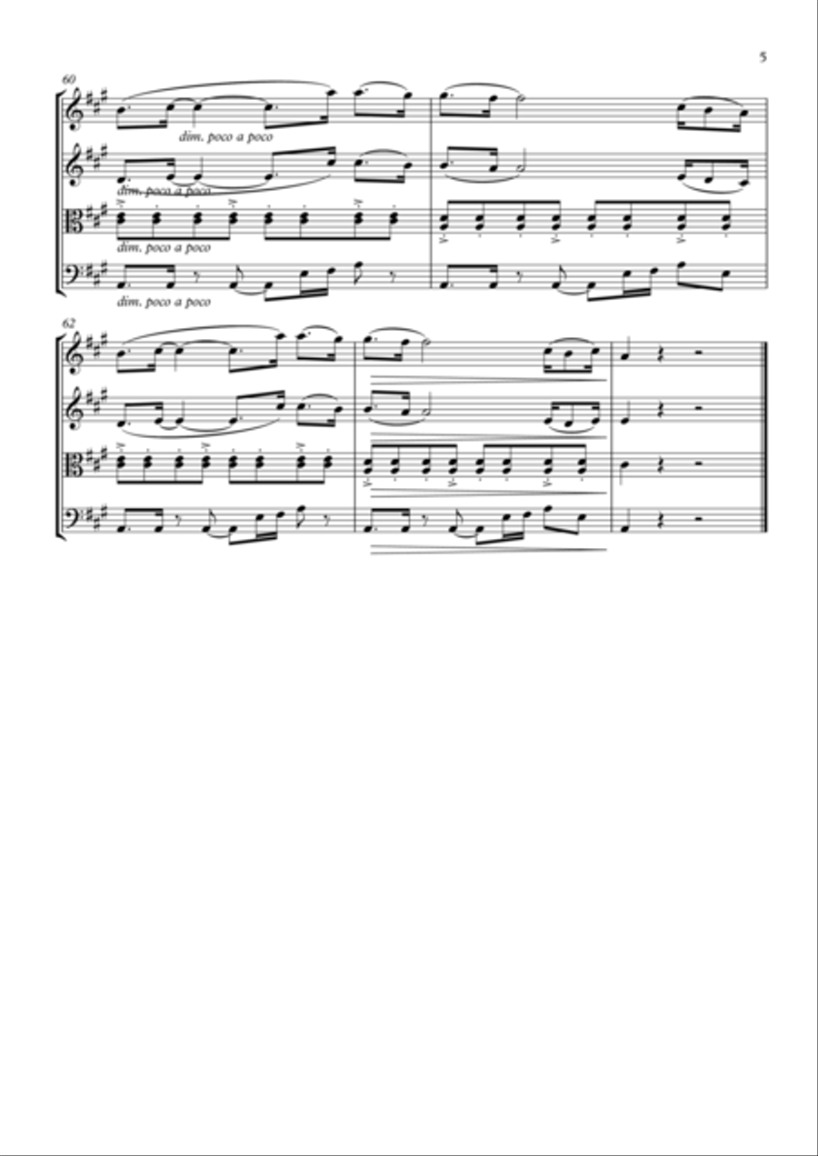 Dancing Queen String Quartet scores gallery preview page 6