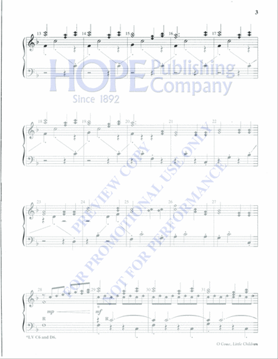 O Come, Little Children O Come, Little Children 5-Octaves scores gallery preview page 3