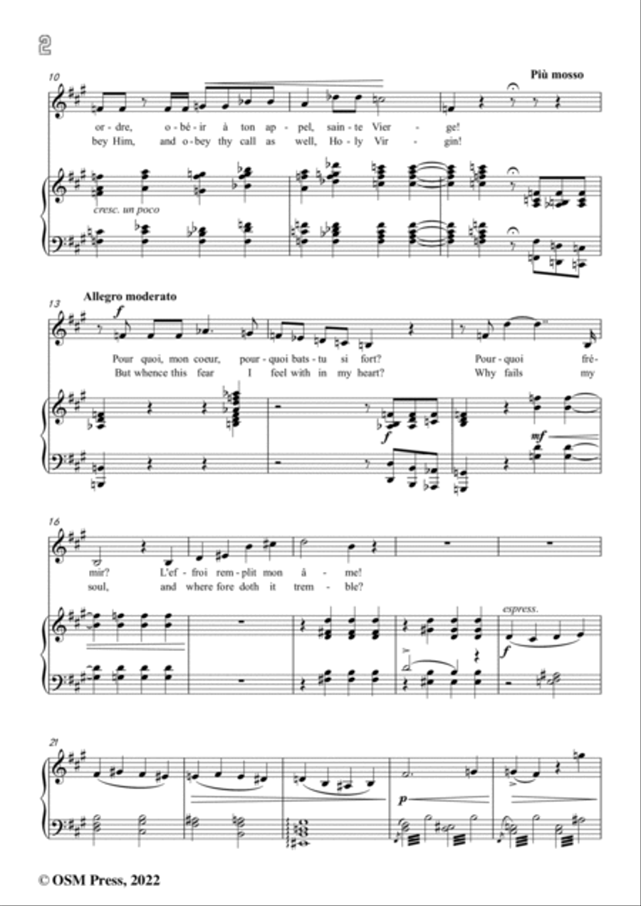 Tchaikovsky-Adieu,forêts,from Jeanne D'arc,in A Major,for Voice and Pinao Voice scores gallery preview page 4
