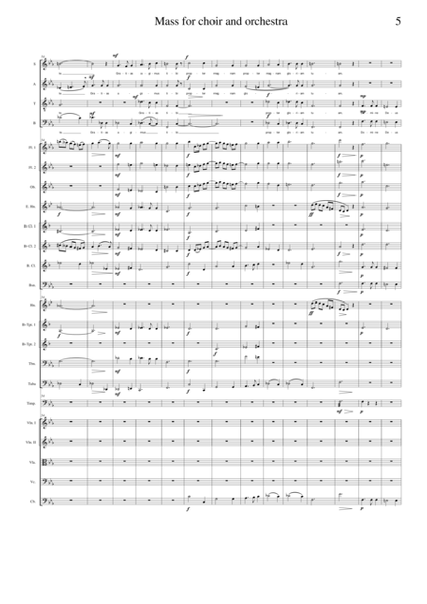 Mass for choir and orchestra (Score only) image number null