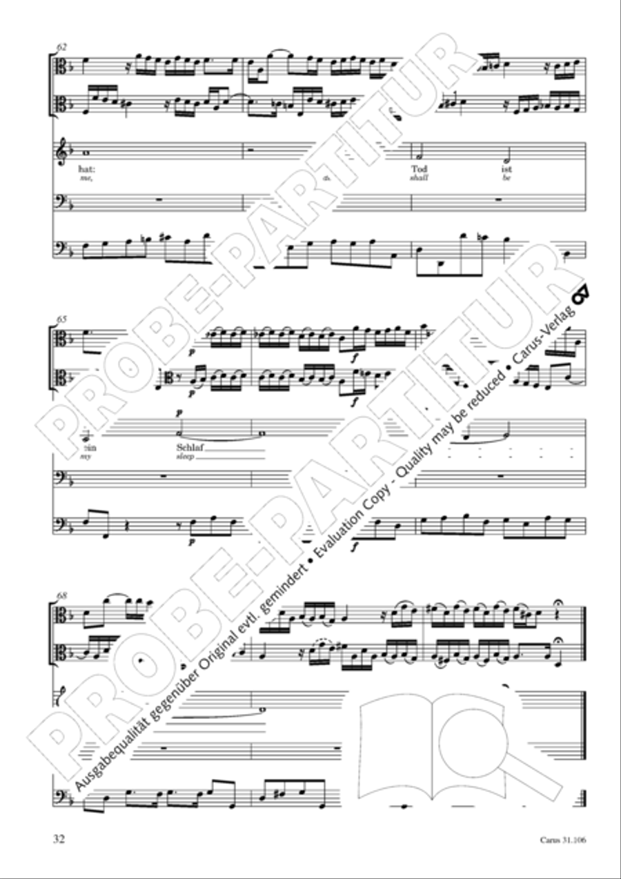 God's own time is the time appointed (Gottes Zeit ist die allerbeste Zeit) 4-Part scores gallery preview page 33