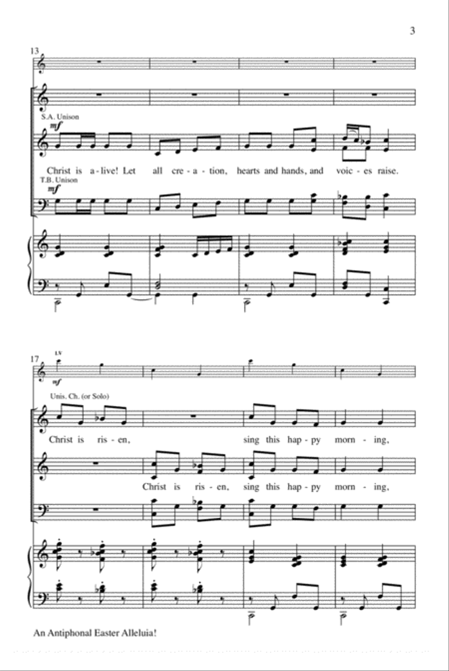 Antiphonal Easter Alleluia, An Children's Choir scores gallery preview page 3
