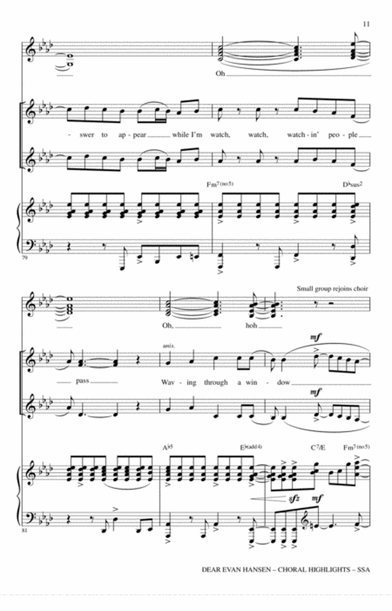 Dear Evan Hansen (Choral Highlights)