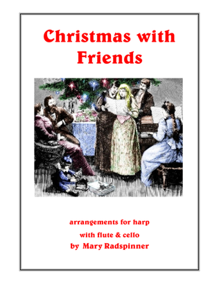 Book cover for Christmas With Friends for Harp with Flute and Cello