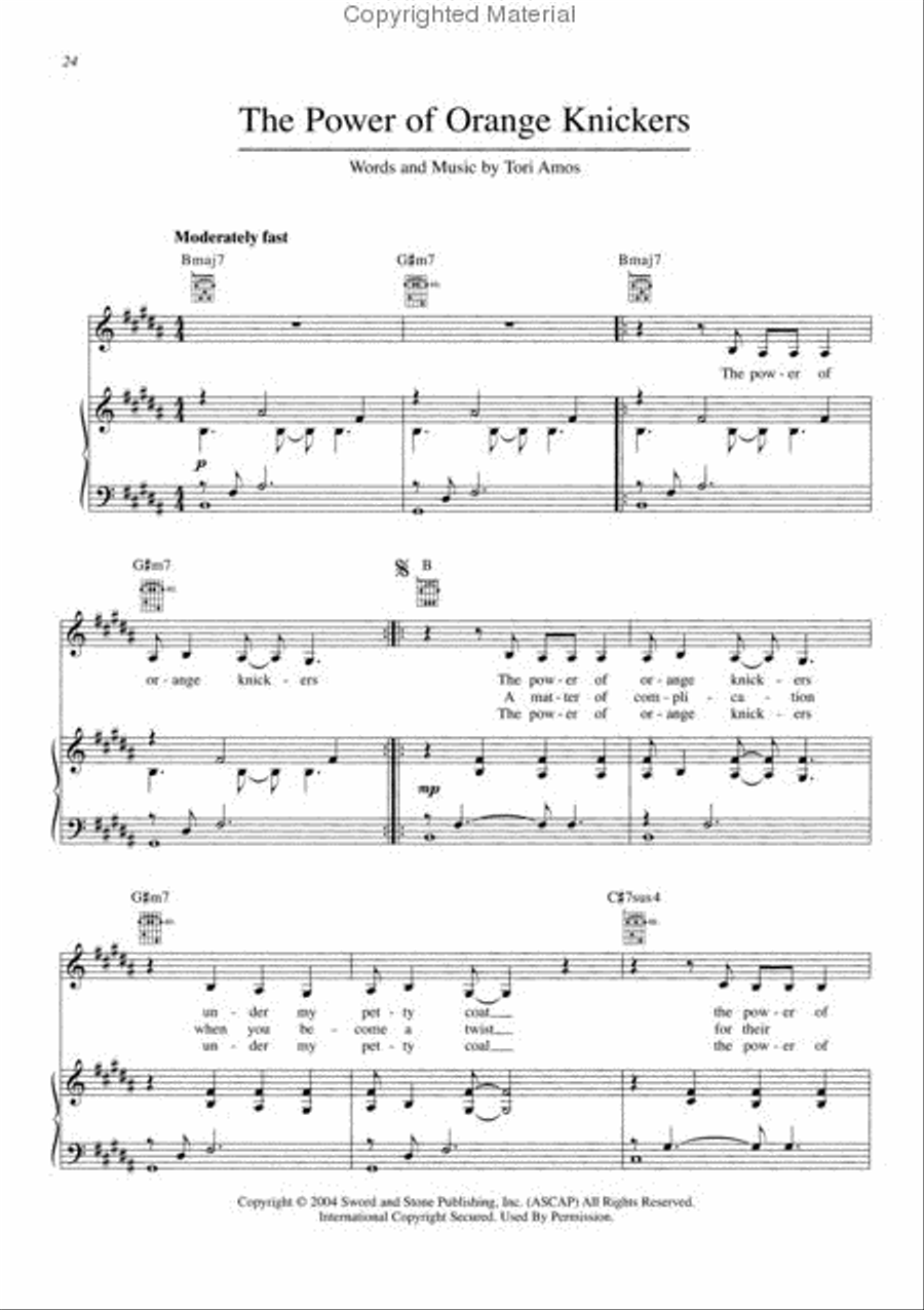 Tori Amos - The Beekeeper Piano, Vocal, Guitar scores gallery preview page 3