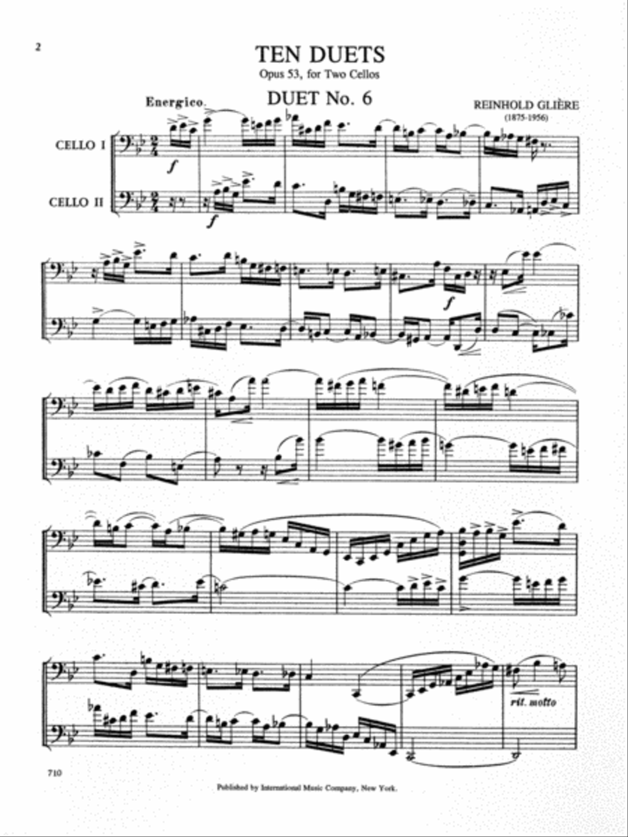 Ten Duets, Opus 53: Volume II Cello scores gallery preview page 2