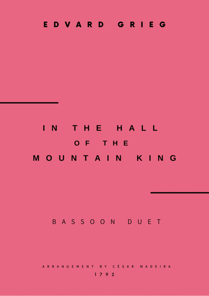In The Hall Of The Mountain King - Bassoon Duet (Full Score and Parts) image number null